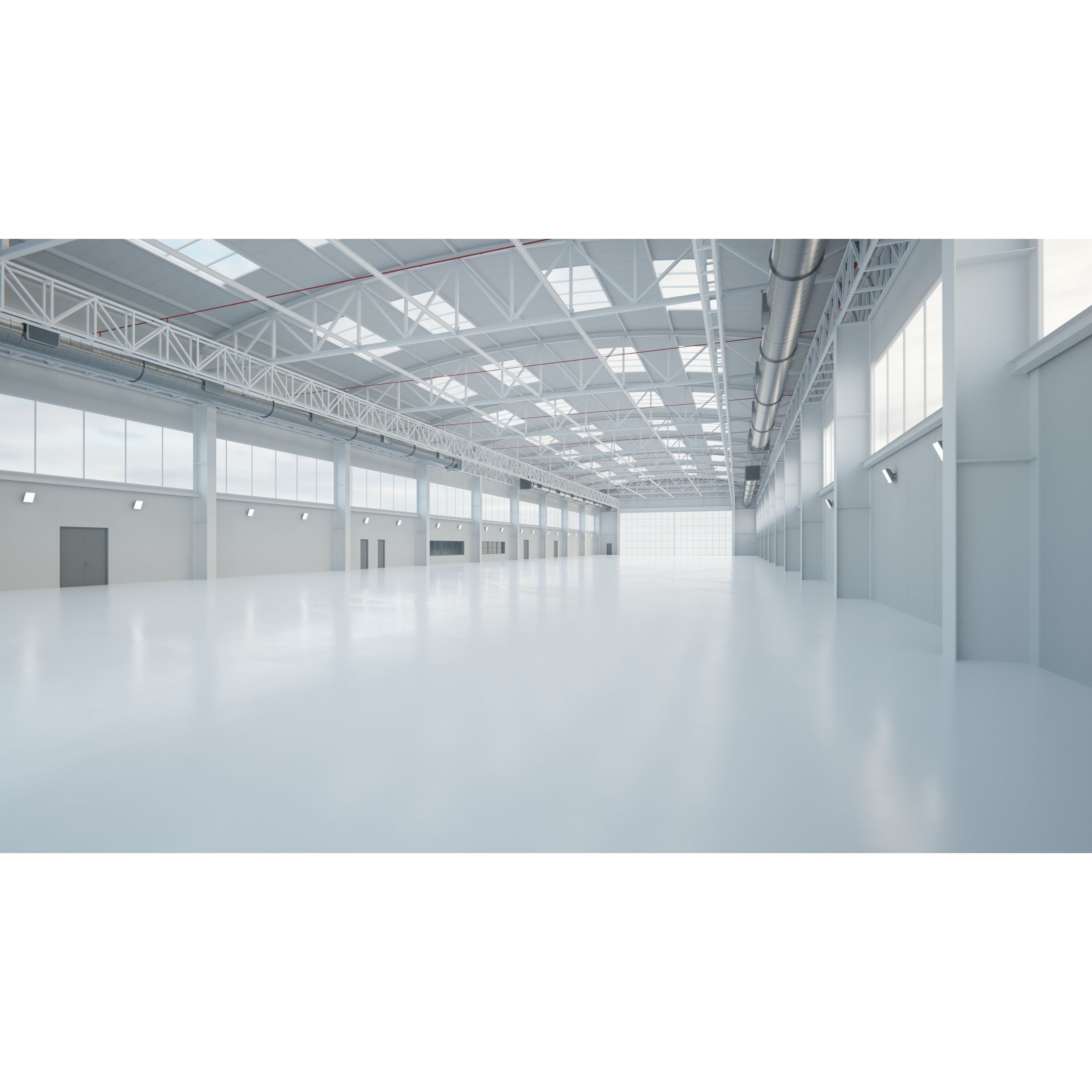 Airplane Hangar Interior - Low-Poly Game-Ready 3D Model - View 7
