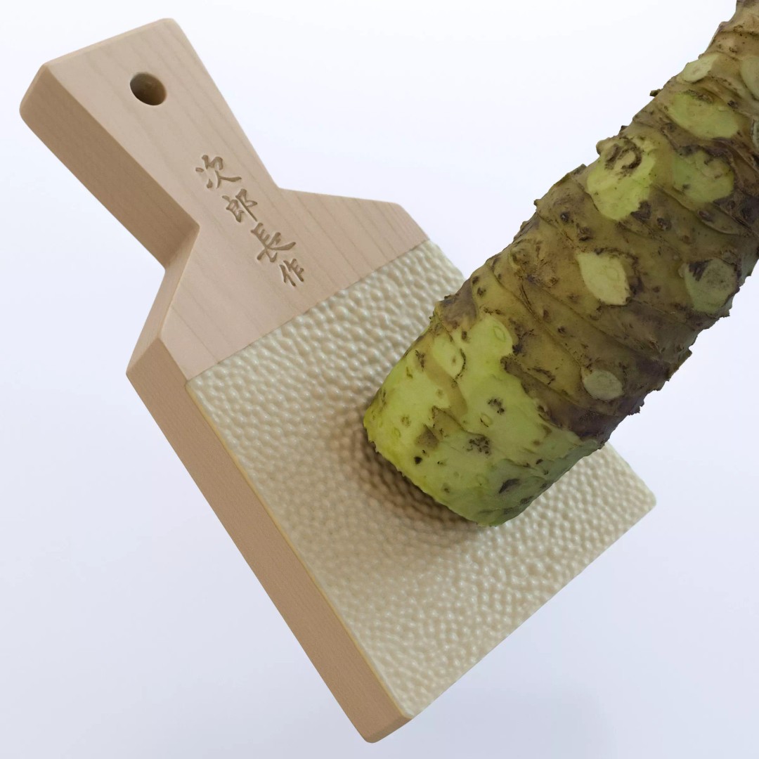 Sharkskin Wasabi Grater Set 3D Model – Low Poly Kitchenware, FBX, Blender - View 2