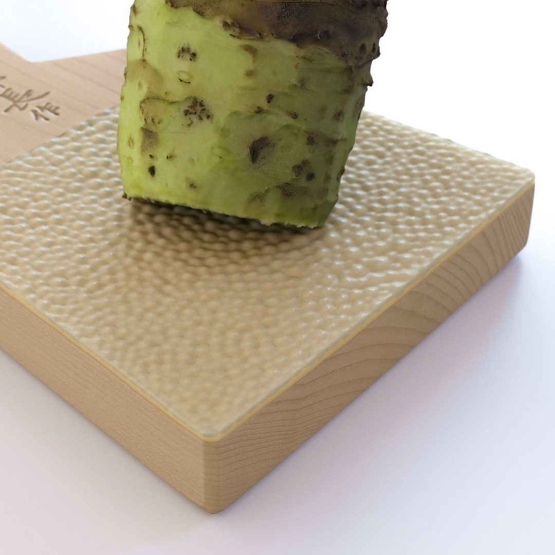 Sharkskin Wasabi Grater Set 3D Model – Low Poly Kitchenware, FBX, Blender - View 4