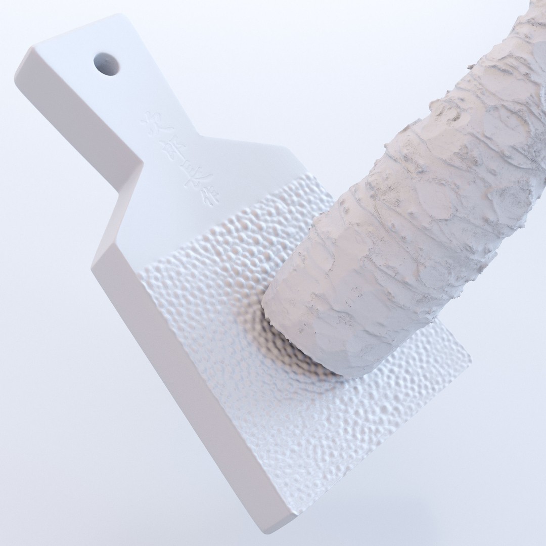 Sharkskin Wasabi Grater Set 3D Model – Low Poly Kitchenware, FBX, Blender - View 5