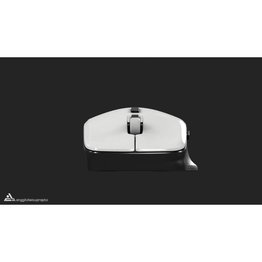 Wireless Mouse 3D Model – Low Poly Ergonomic Design, FBX - View 11