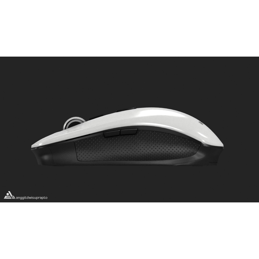 Wireless Mouse 3D Model – Low Poly Ergonomic Design, FBX - View 14