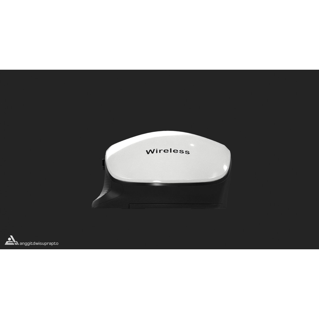 Wireless Mouse 3D Model – Low Poly Ergonomic Design, FBX - View 15