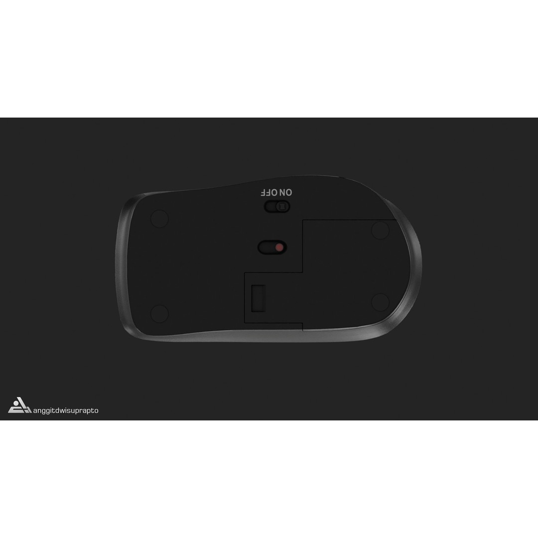 Wireless Mouse 3D Model – Low Poly Ergonomic Design, FBX - View 17