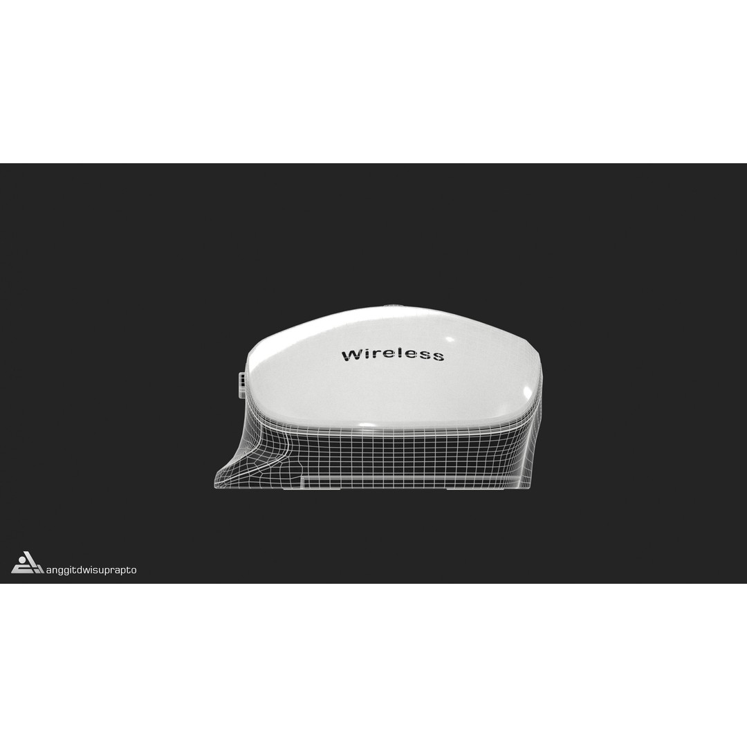 Wireless Mouse 3D Model – Low Poly Ergonomic Design, FBX - View 18