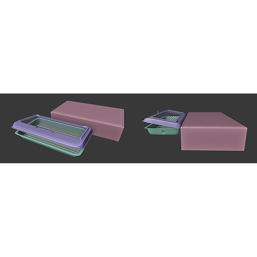 Grill Smoker Box 3D Model – PBR Game-Ready Asset, FBX