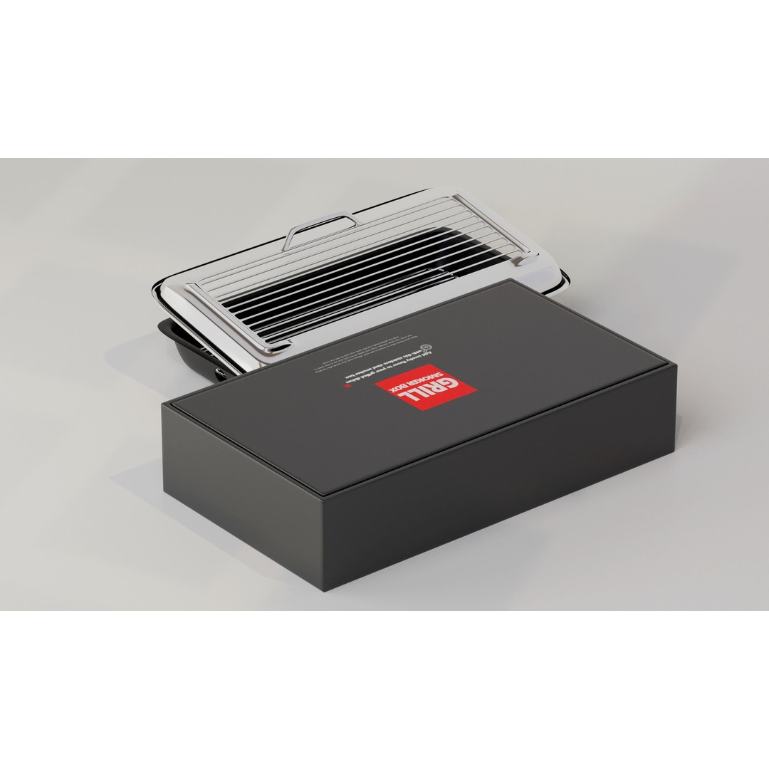 Grill Smoker Box 3D Model – PBR Game-Ready Asset, FBX - View 3