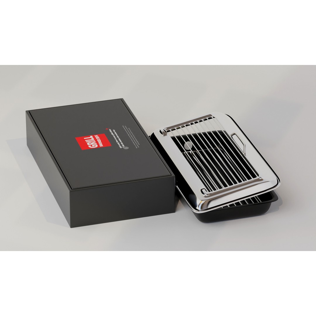 Grill Smoker Box 3D Model – PBR Game-Ready Asset, FBX - View 4