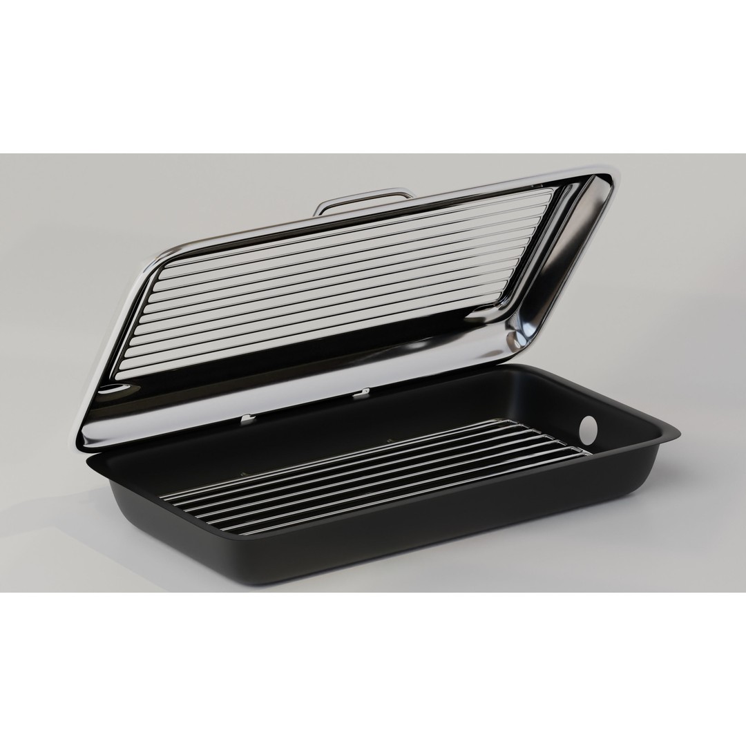 Grill Smoker Box 3D Model – PBR Game-Ready Asset, FBX - View 6