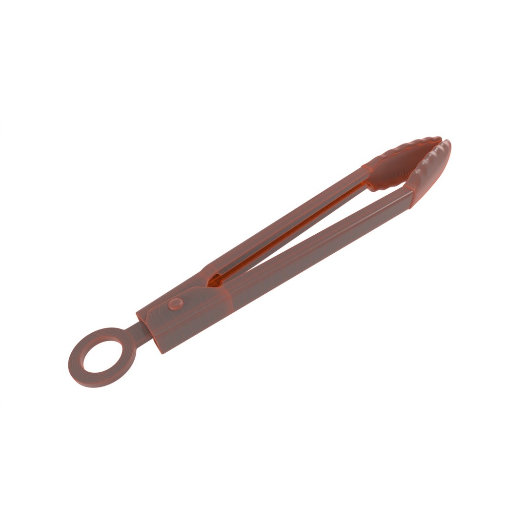 Stainless Steel Tongs 3D Model – Realistic Kitchen Utensils, FBX - View 10
