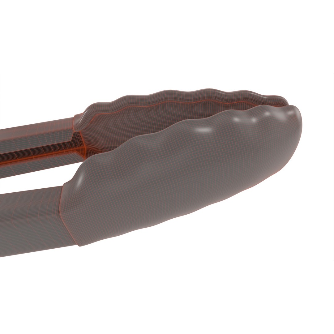 Stainless Steel Tongs 3D Model – Realistic Kitchen Utensils, FBX - View 12
