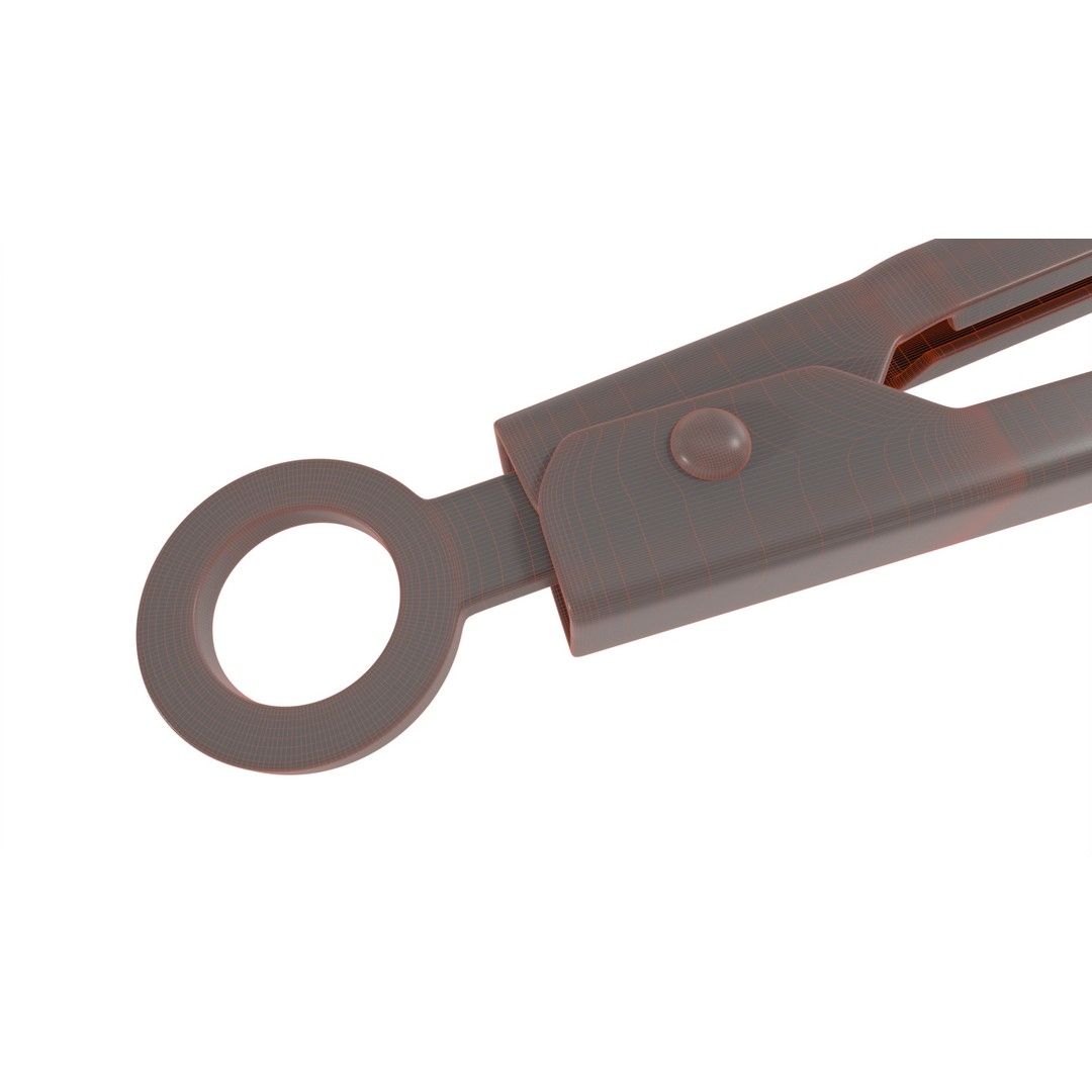 Stainless Steel Tongs 3D Model – Realistic Kitchen Utensils, FBX - View 13