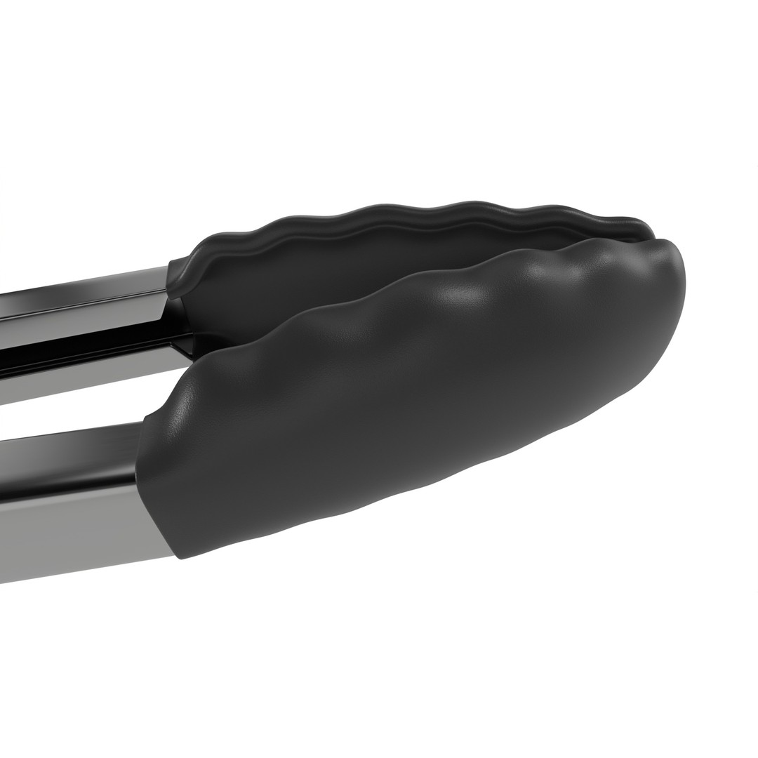 Stainless Steel Tongs 3D Model – Realistic Kitchen Utensils, FBX - View 5