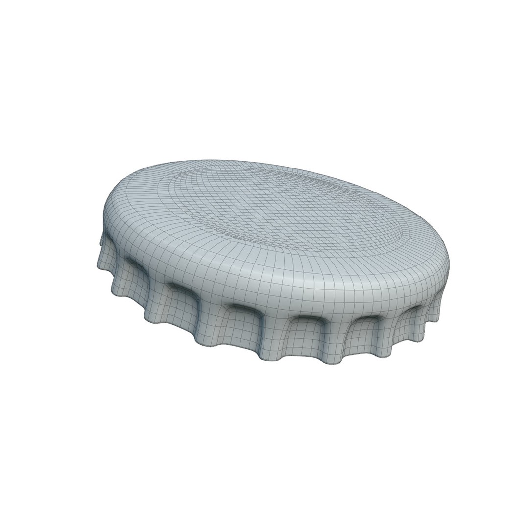 Metal Bottle Cap 3D Model – Realistic Low Poly Asset, FBX, OBJ - View 13