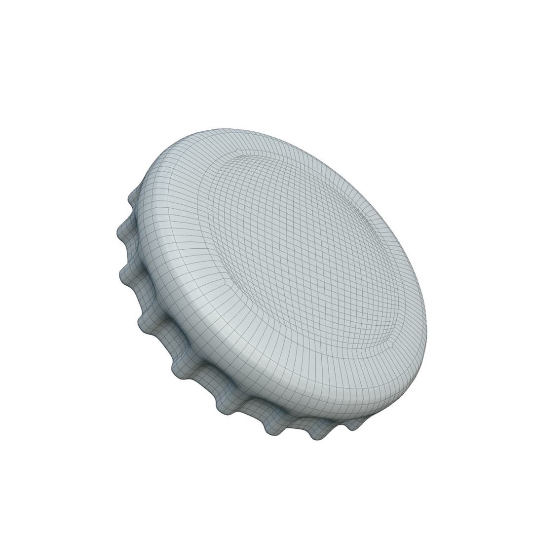 Metal Bottle Cap 3D Model – Realistic Low Poly Asset, FBX, OBJ - View 16