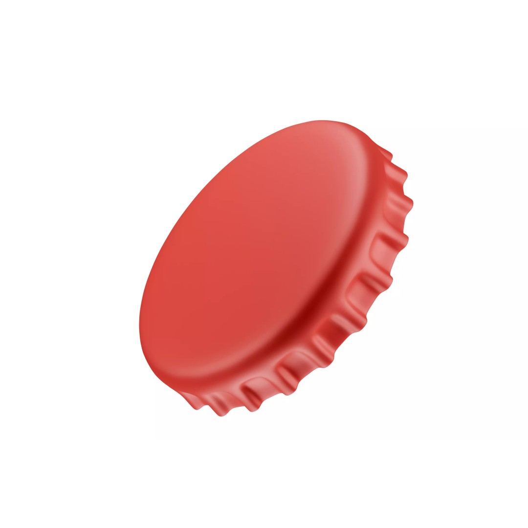 Metal Bottle Cap 3D Model – Realistic Low Poly Asset, FBX, OBJ - View 2