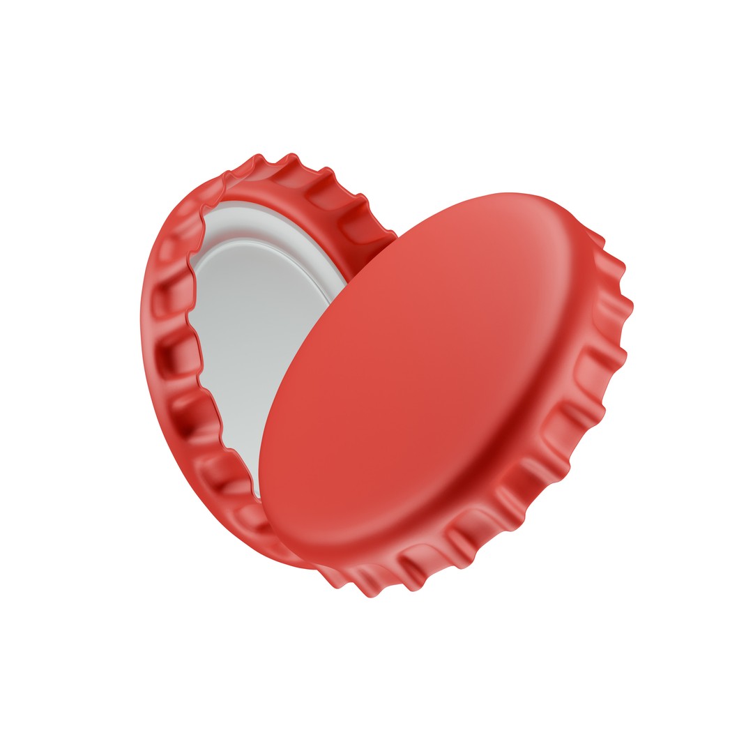 Metal Bottle Cap 3D Model – Realistic Low Poly Asset, FBX, OBJ - View 4