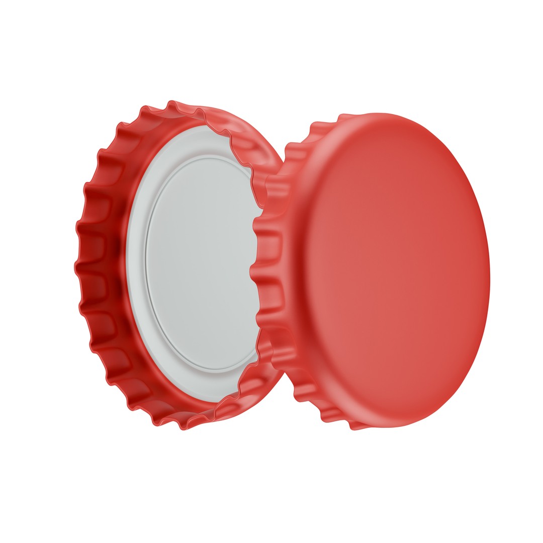 Metal Bottle Cap 3D Model – Realistic Low Poly Asset, FBX, OBJ - View 5