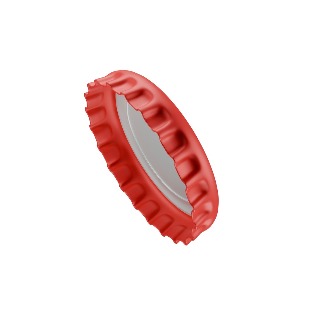 Metal Bottle Cap 3D Model – Realistic Low Poly Asset, FBX, OBJ - View 6