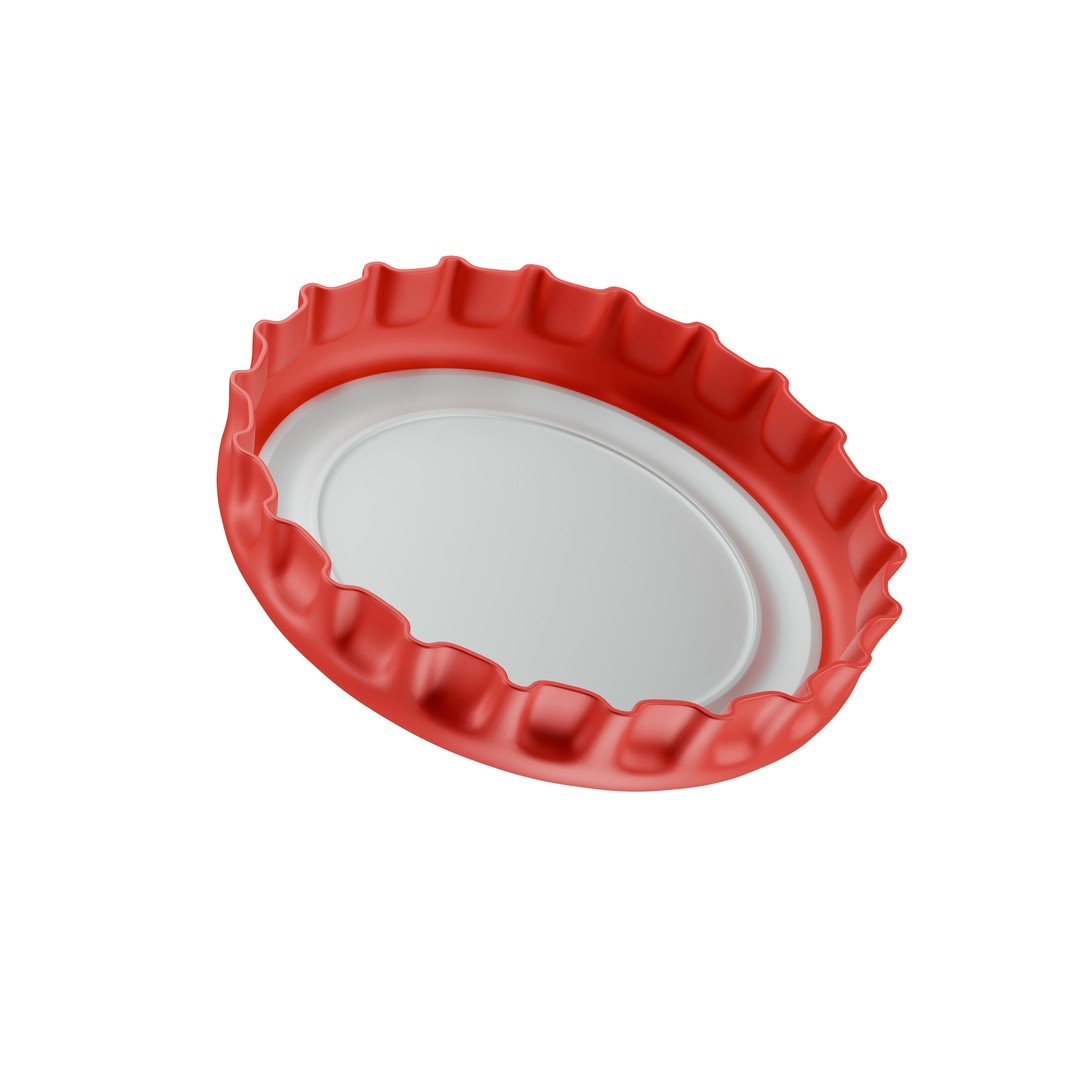 Metal Bottle Cap 3D Model – Realistic Low Poly Asset, FBX, OBJ - View 7