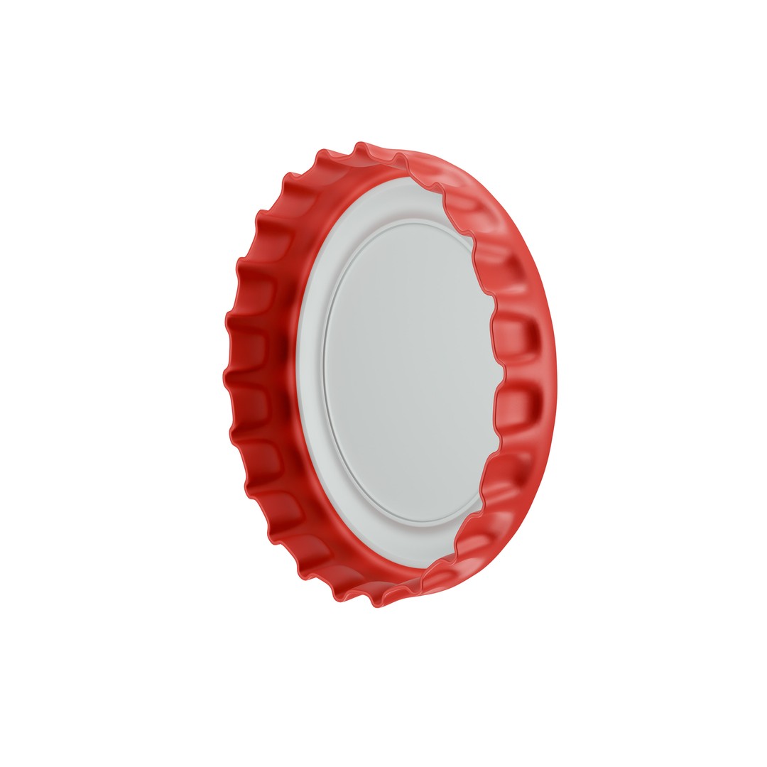 Metal Bottle Cap 3D Model – Realistic Low Poly Asset, FBX, OBJ - View 8