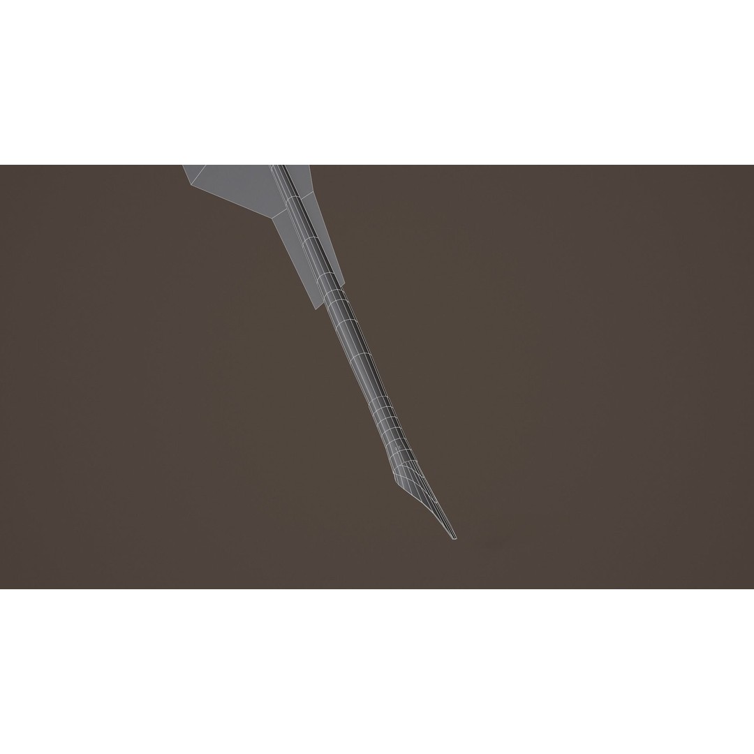 Quill and Glass Inkpot 3D Model – Low Poly PBR Game Asset, FBX - View 13