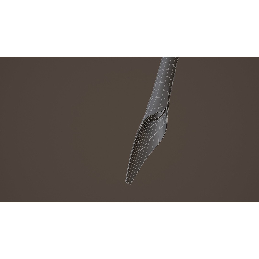 Quill and Glass Inkpot 3D Model – Low Poly PBR Game Asset, FBX - View 14