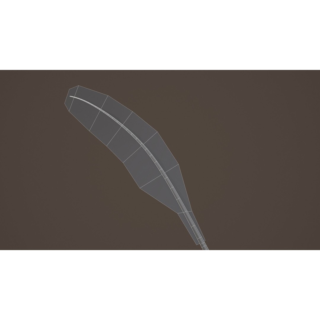 Quill and Glass Inkpot 3D Model – Low Poly PBR Game Asset, FBX - View 15