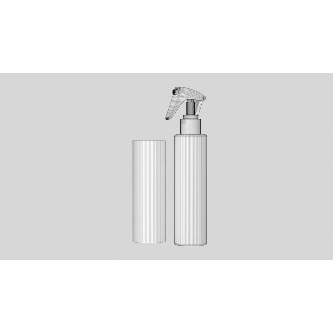 Trigger Spray Bottle 3D Model – PBR Textured, Game-Ready, FBX & OBJ
