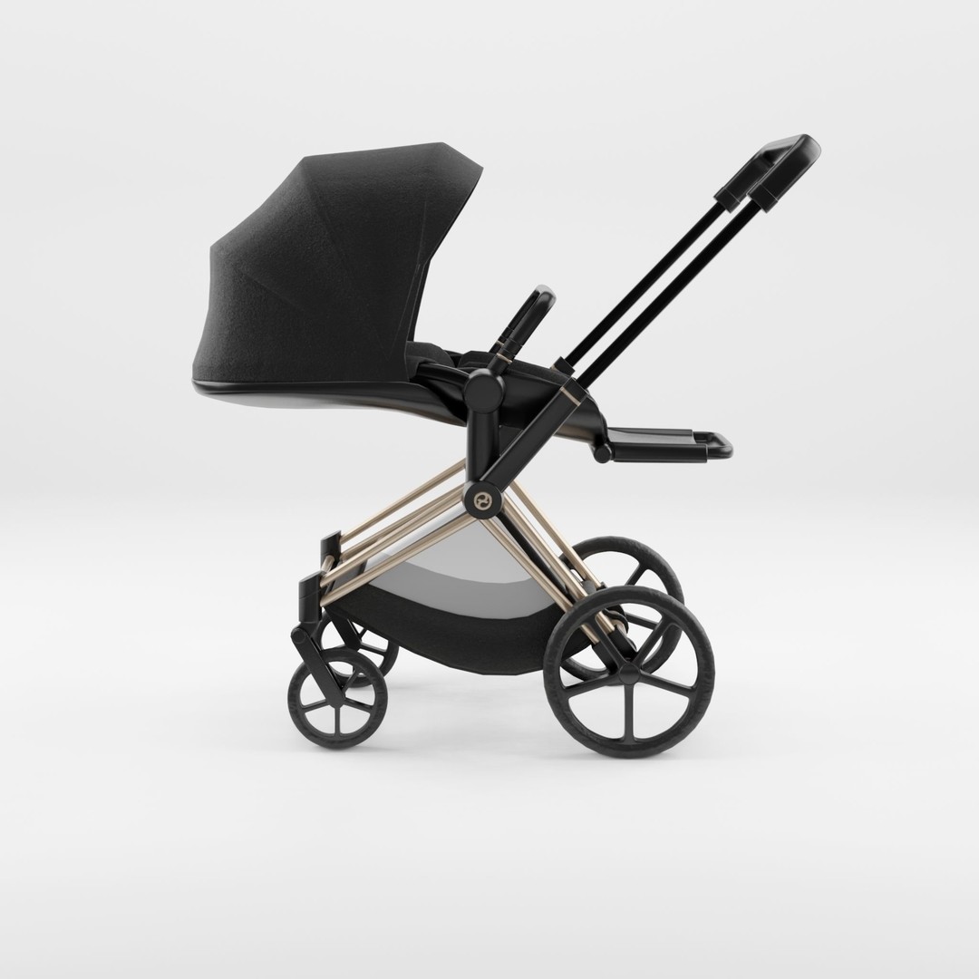 CYBEX PRIAM 2019 3D Model – Low Poly Stroller, FBX, OBJ - View 4