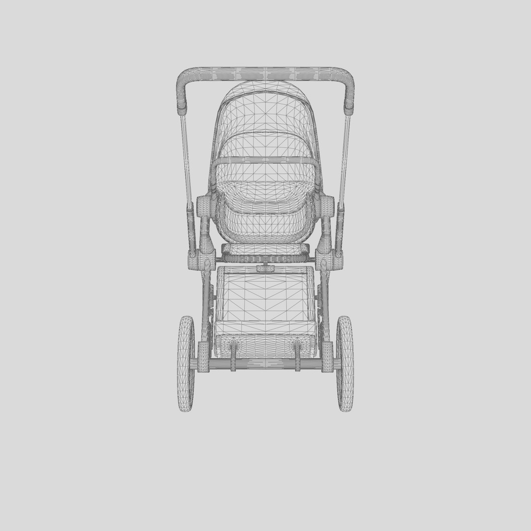 CYBEX PRIAM 2019 3D Model – Low Poly Stroller, FBX, OBJ - View 6