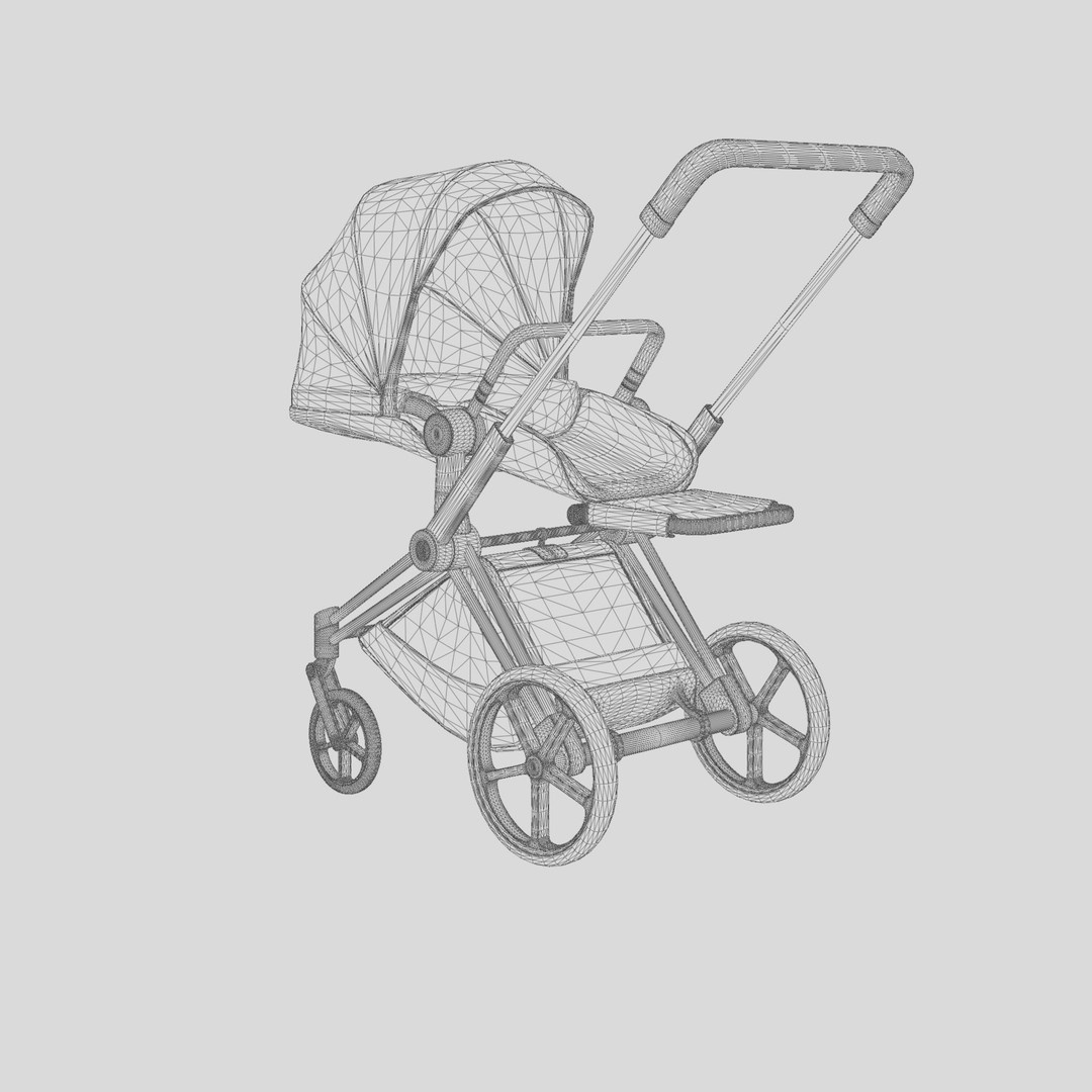 CYBEX PRIAM 2019 3D Model – Low Poly Stroller, FBX, OBJ - View 7