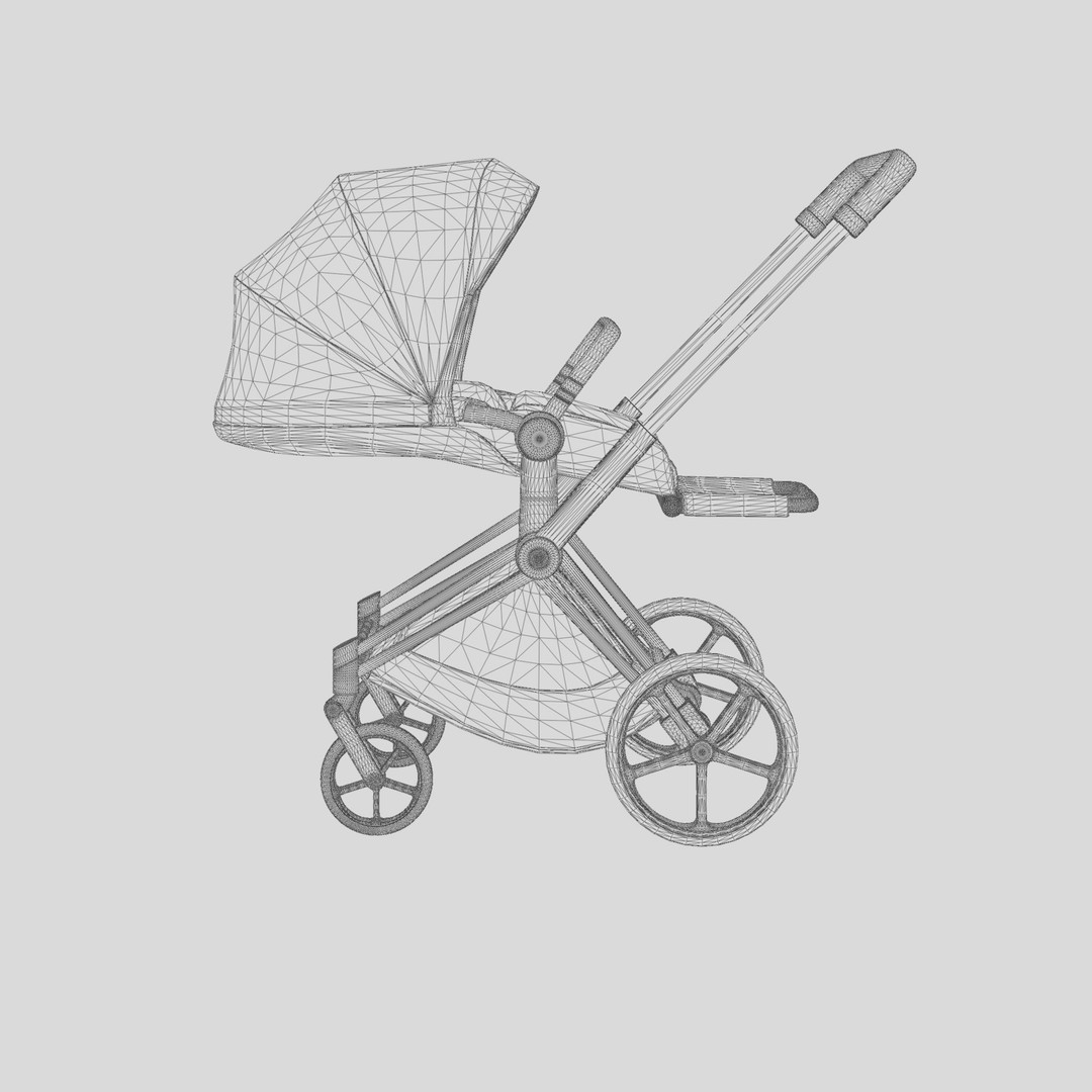 CYBEX PRIAM 2019 3D Model – Low Poly Stroller, FBX, OBJ - View 8