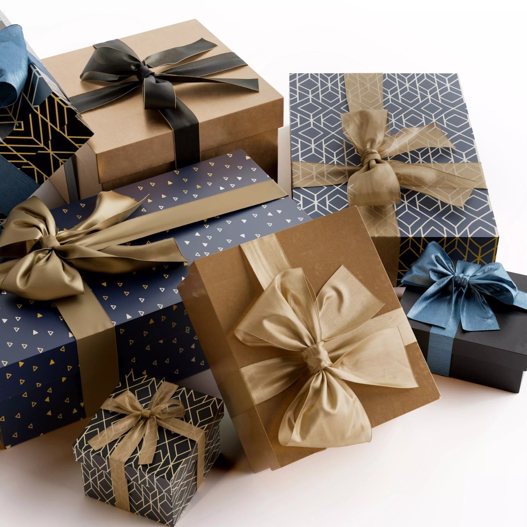 Gift Boxes 3D Model – Holiday Decoration PBR Asset, Blender, FBX, OBJ - View 6