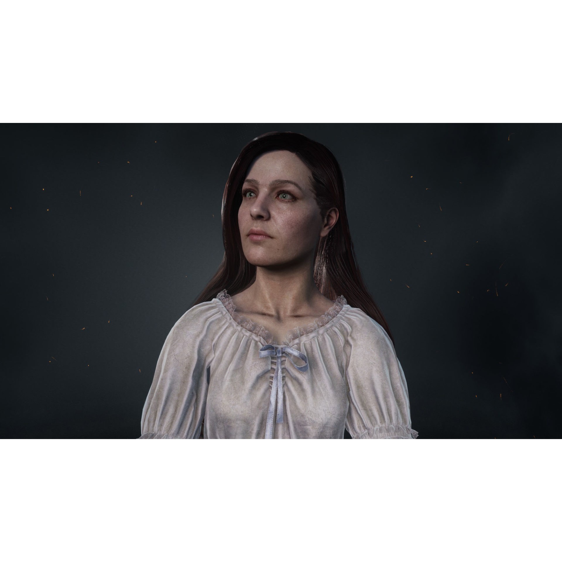 Girl in Dress - Low-Poly Game-Ready 3D Model - View 3