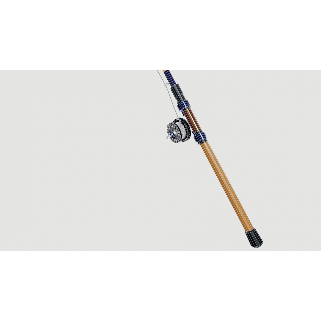Fishing Rod 3D Model – Low Poly PBR Model, FBX Format