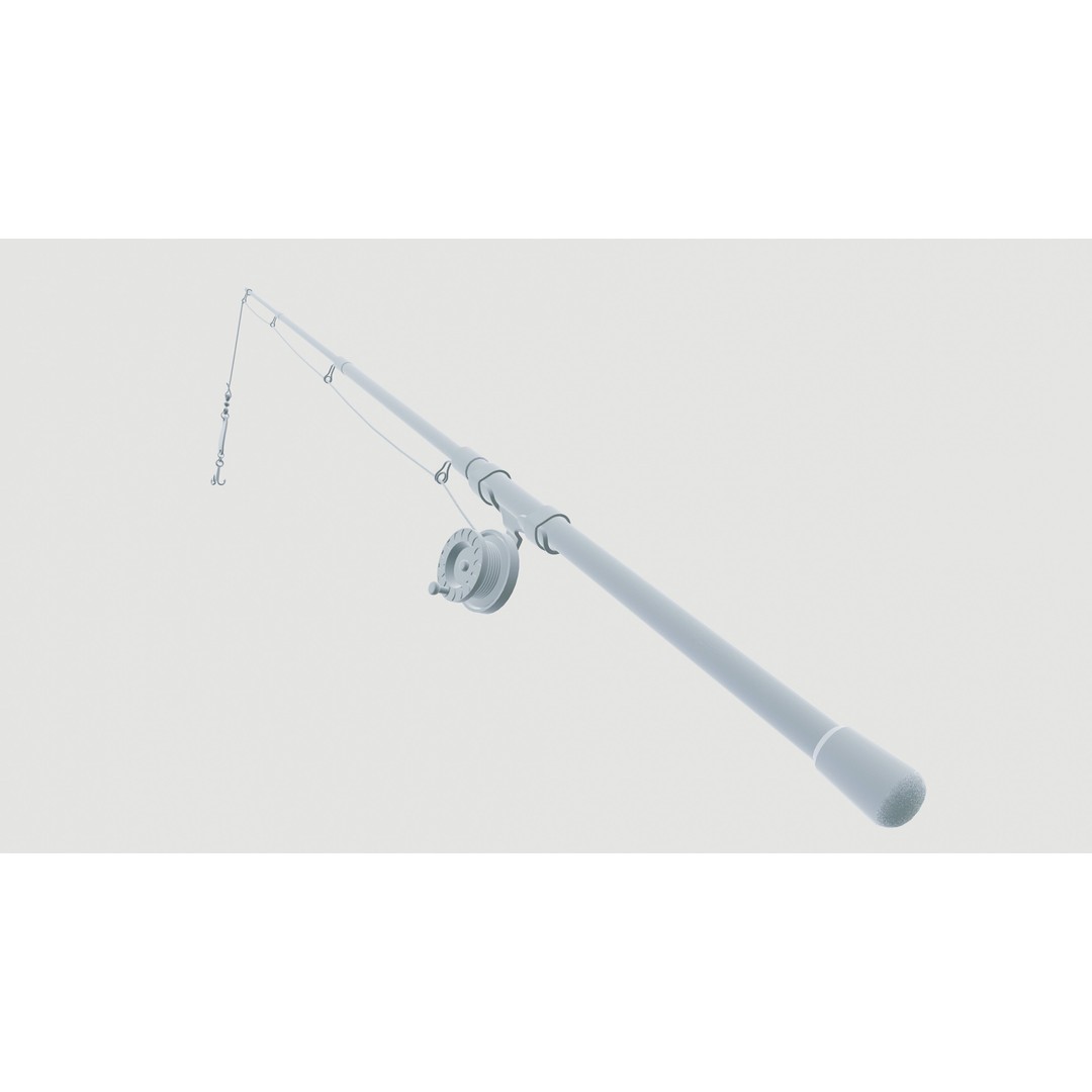 Fishing Rod 3D Model – Low Poly PBR Model, FBX Format - View 6