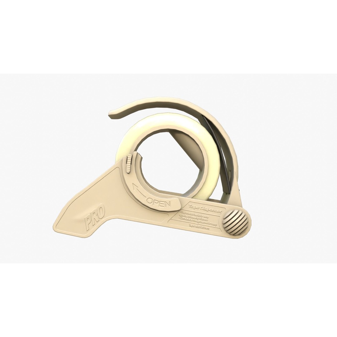 Tape Dispenser 3D Model – Low Poly PBR Asset, FBX & OBJ Formats - View 10
