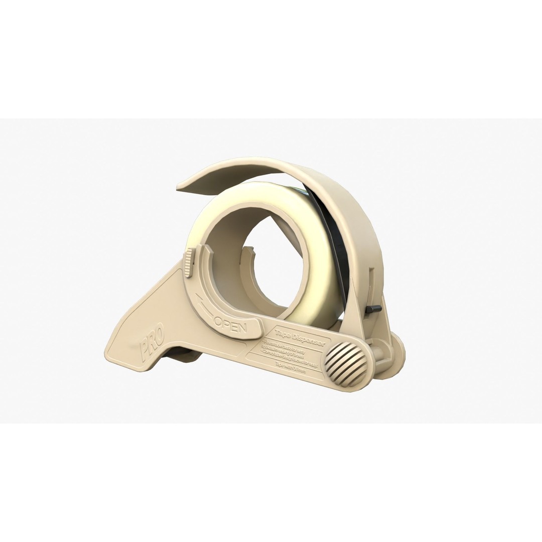Tape Dispenser 3D Model – Low Poly PBR Asset, FBX & OBJ Formats - View 11