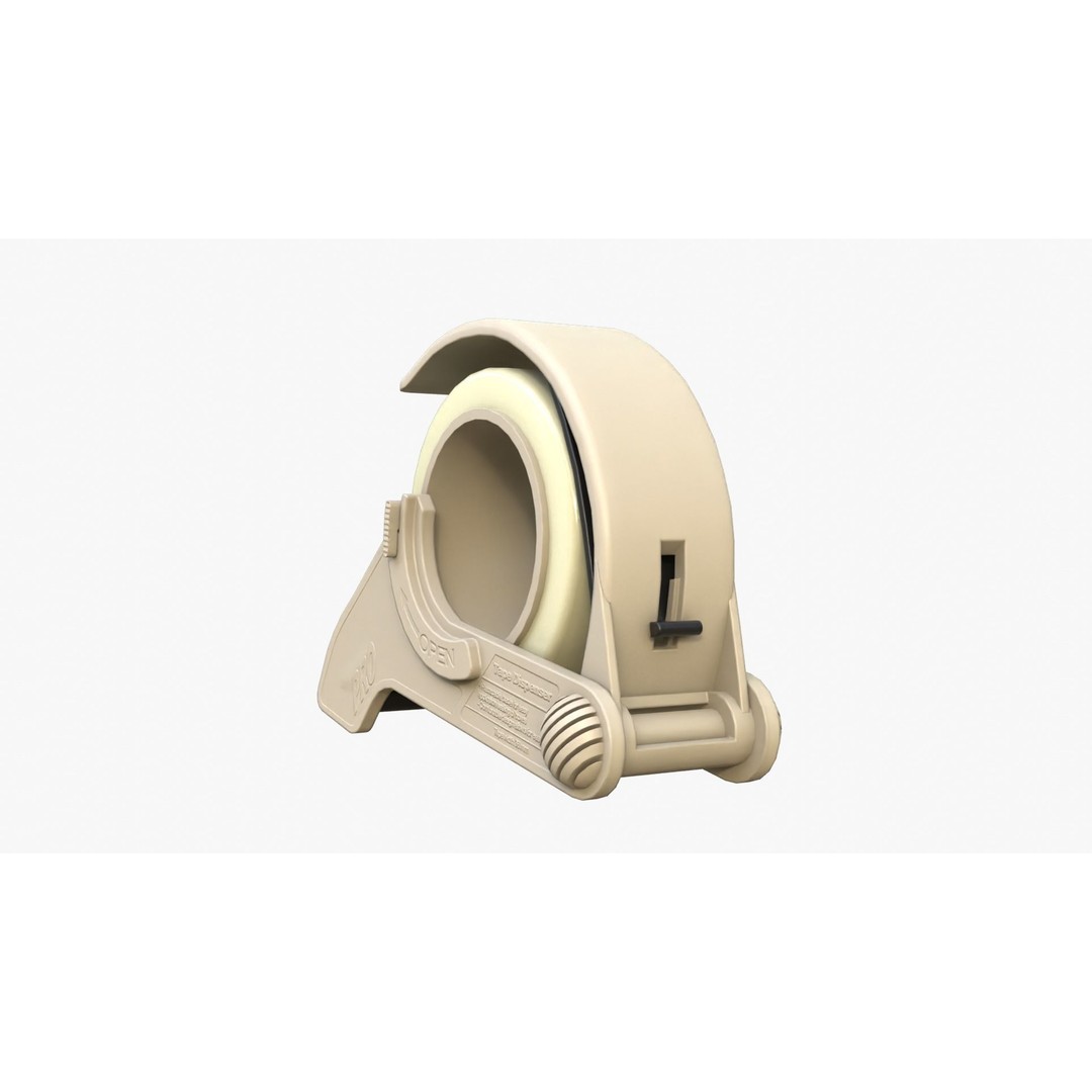 Tape Dispenser 3D Model – Low Poly PBR Asset, FBX & OBJ Formats - View 12