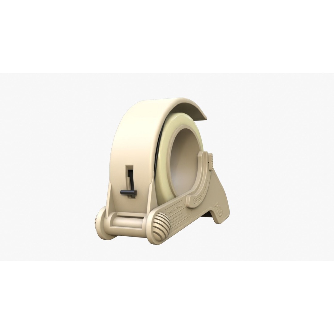 Tape Dispenser 3D Model – Low Poly PBR Asset, FBX & OBJ Formats - View 14