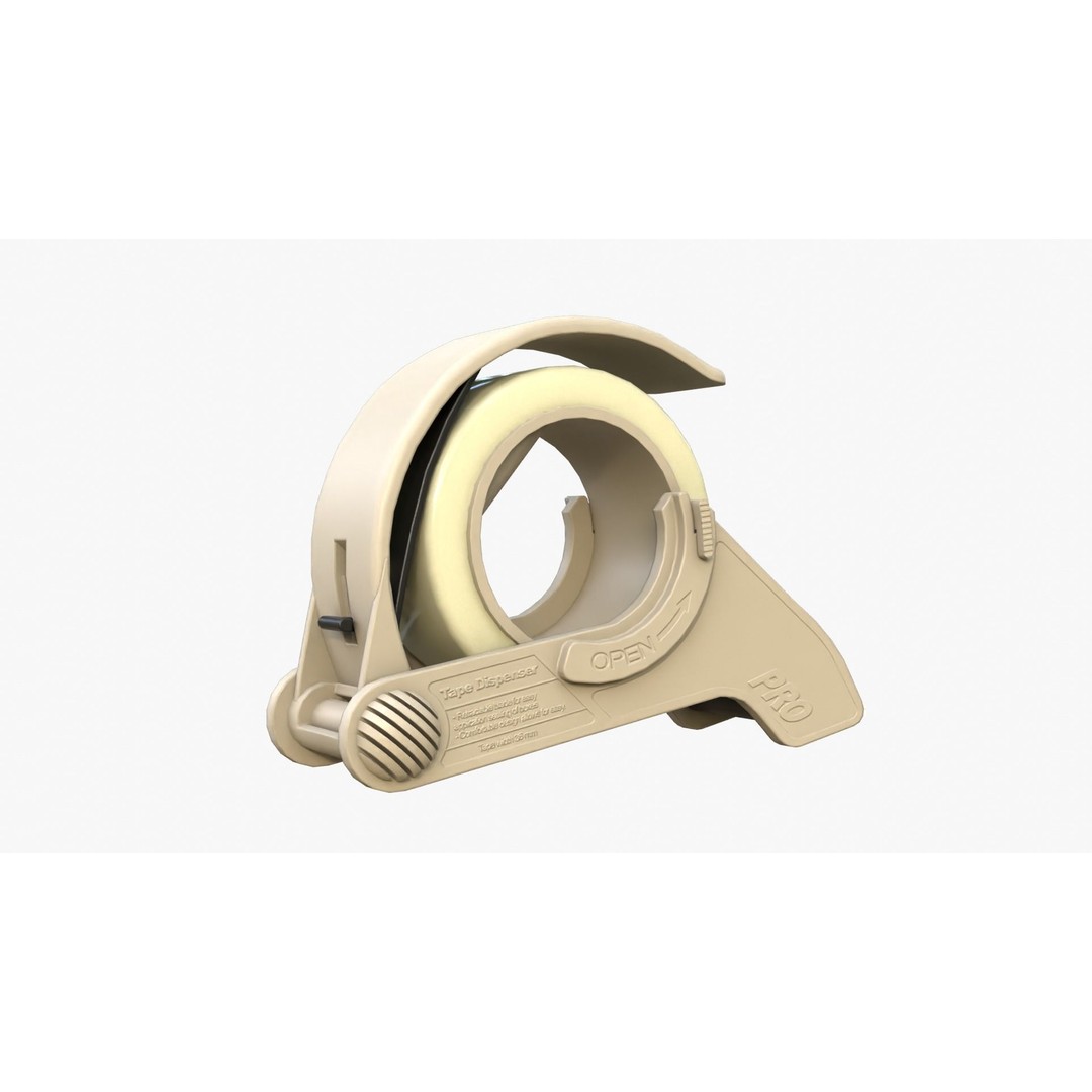 Tape Dispenser 3D Model – Low Poly PBR Asset, FBX & OBJ Formats - View 15