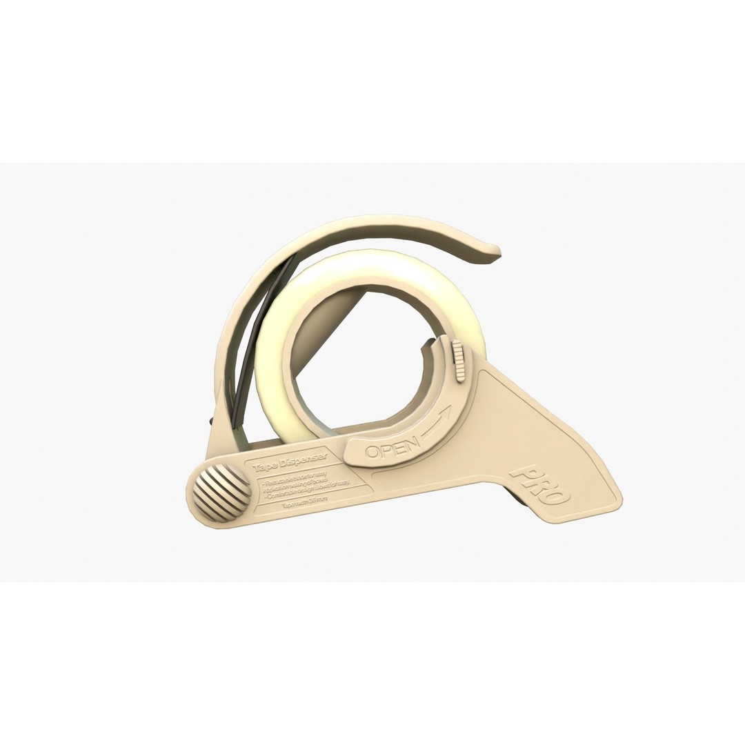 Tape Dispenser 3D Model – Low Poly PBR Asset, FBX & OBJ Formats - View 4