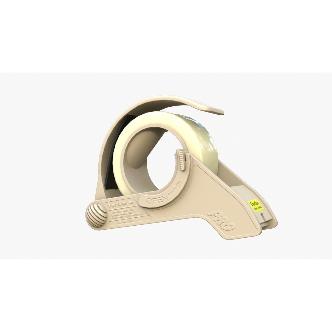Tape Dispenser 3D Model – Low Poly PBR Asset, FBX & OBJ Formats - View 5