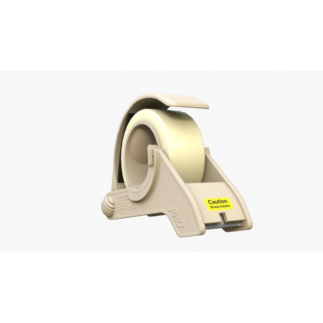 Tape Dispenser 3D Model – Low Poly PBR Asset, FBX & OBJ Formats - View 6