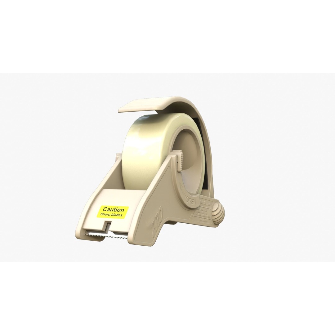 Tape Dispenser 3D Model – Low Poly PBR Asset, FBX & OBJ Formats - View 8