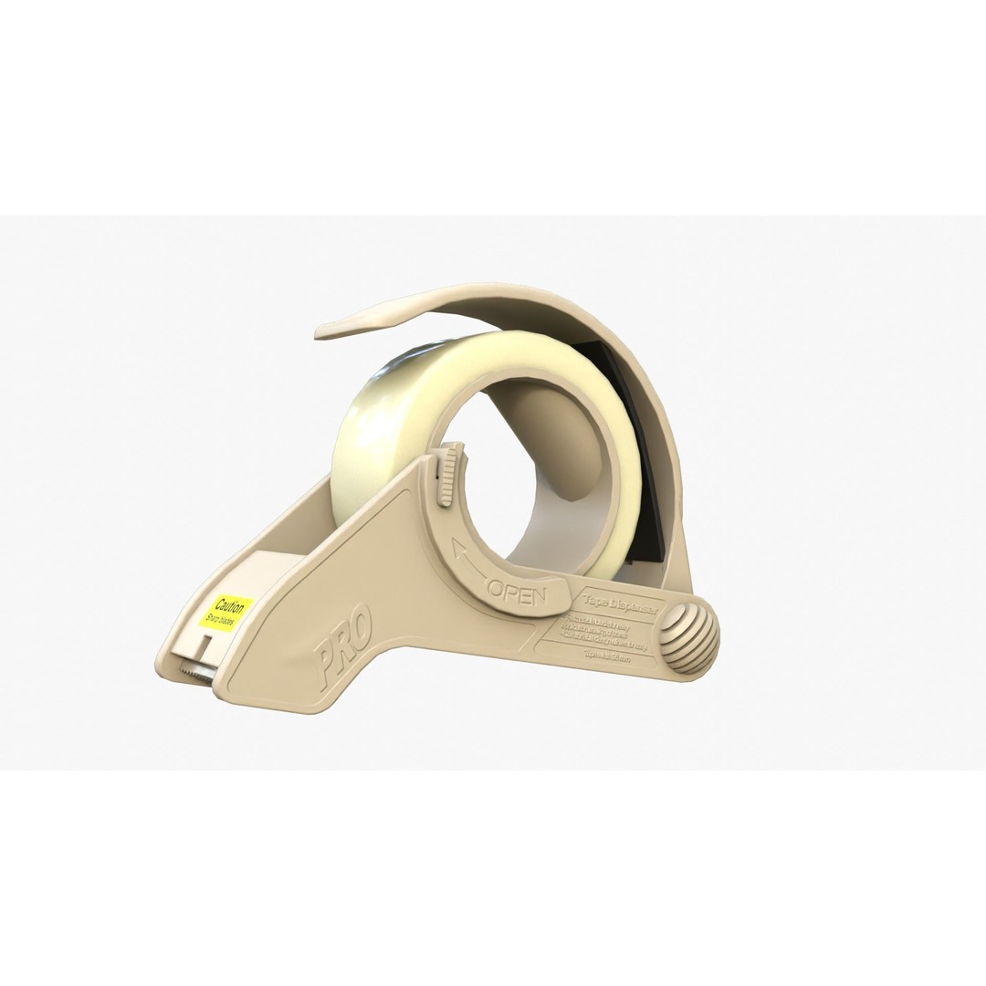Tape Dispenser 3D Model – Low Poly PBR Asset, FBX & OBJ Formats - View 9