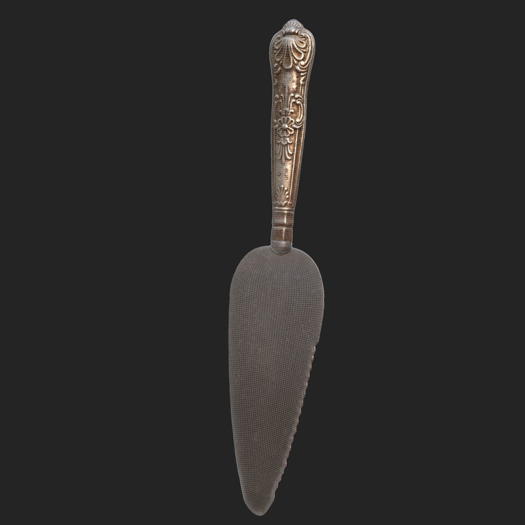 Cake Spatula 3D Model – Low Poly Game Ready Asset, FBX & Blender - View 10