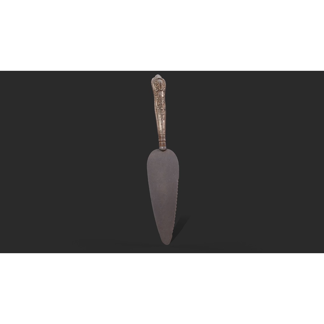 Cake Spatula 3D Model – Low Poly Game Ready Asset, FBX & Blender - View 3
