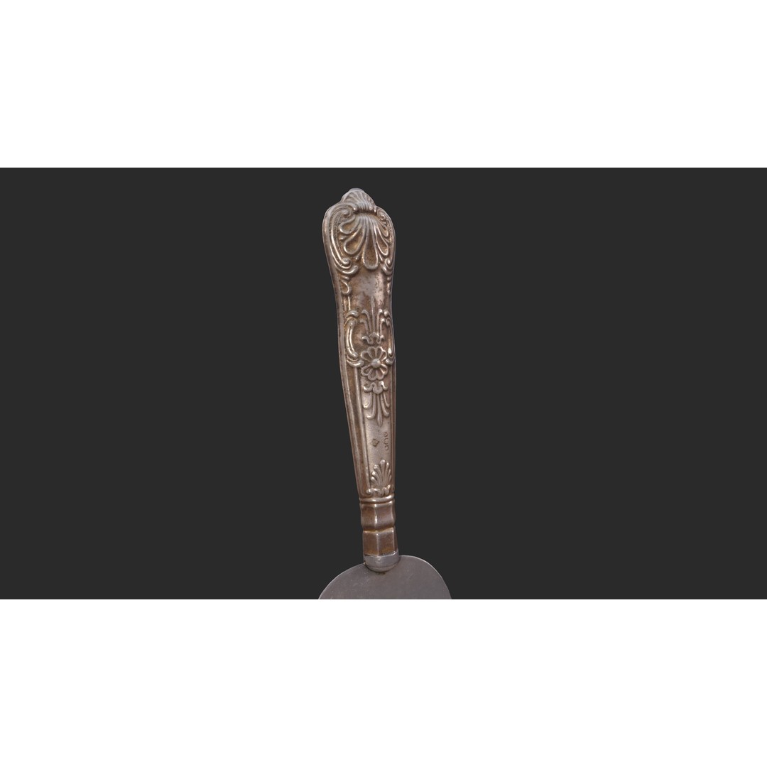 Cake Spatula 3D Model – Low Poly Game Ready Asset, FBX & Blender - View 4